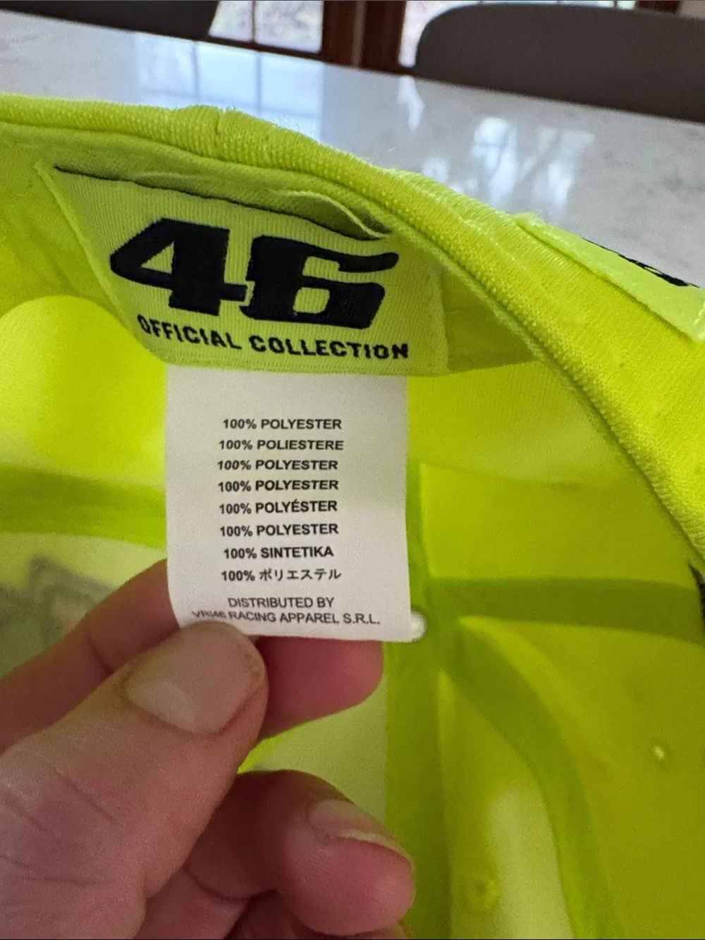 Valentino Kids Neon Yellow 46 Logo Baseball Cap